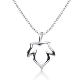 Leaf Shaped Silver Necklace SPE-3635
